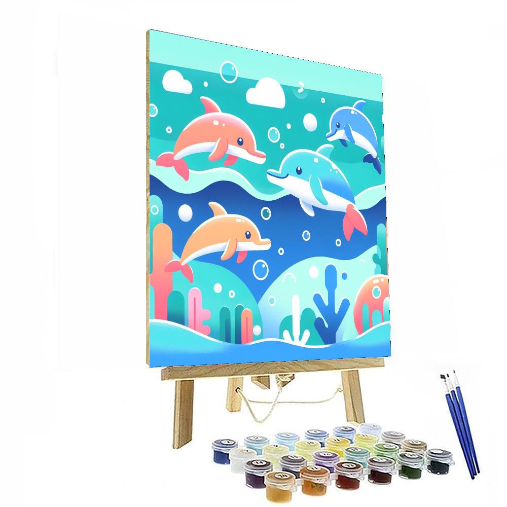 Dolphin Daydream Dive Paint By Numbers