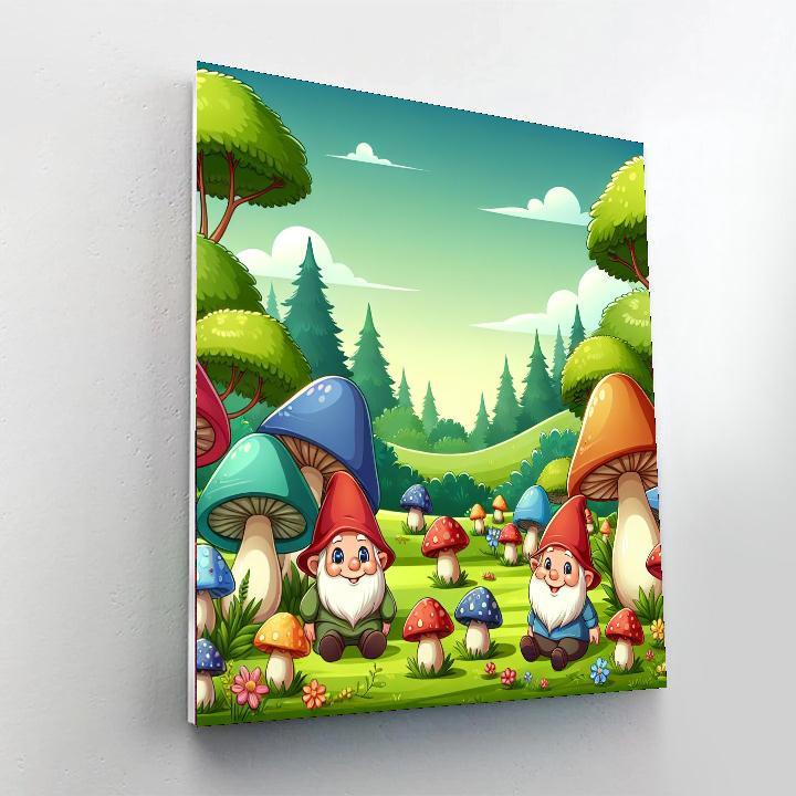 Magic Mushroom Meadow Paint By Color