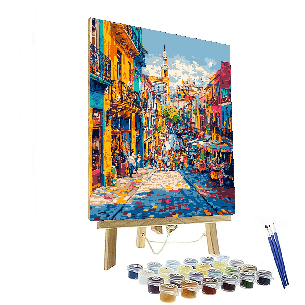 La Boca Neighborhood - Buenos Aires, Argentina DIY Paint By Numbers