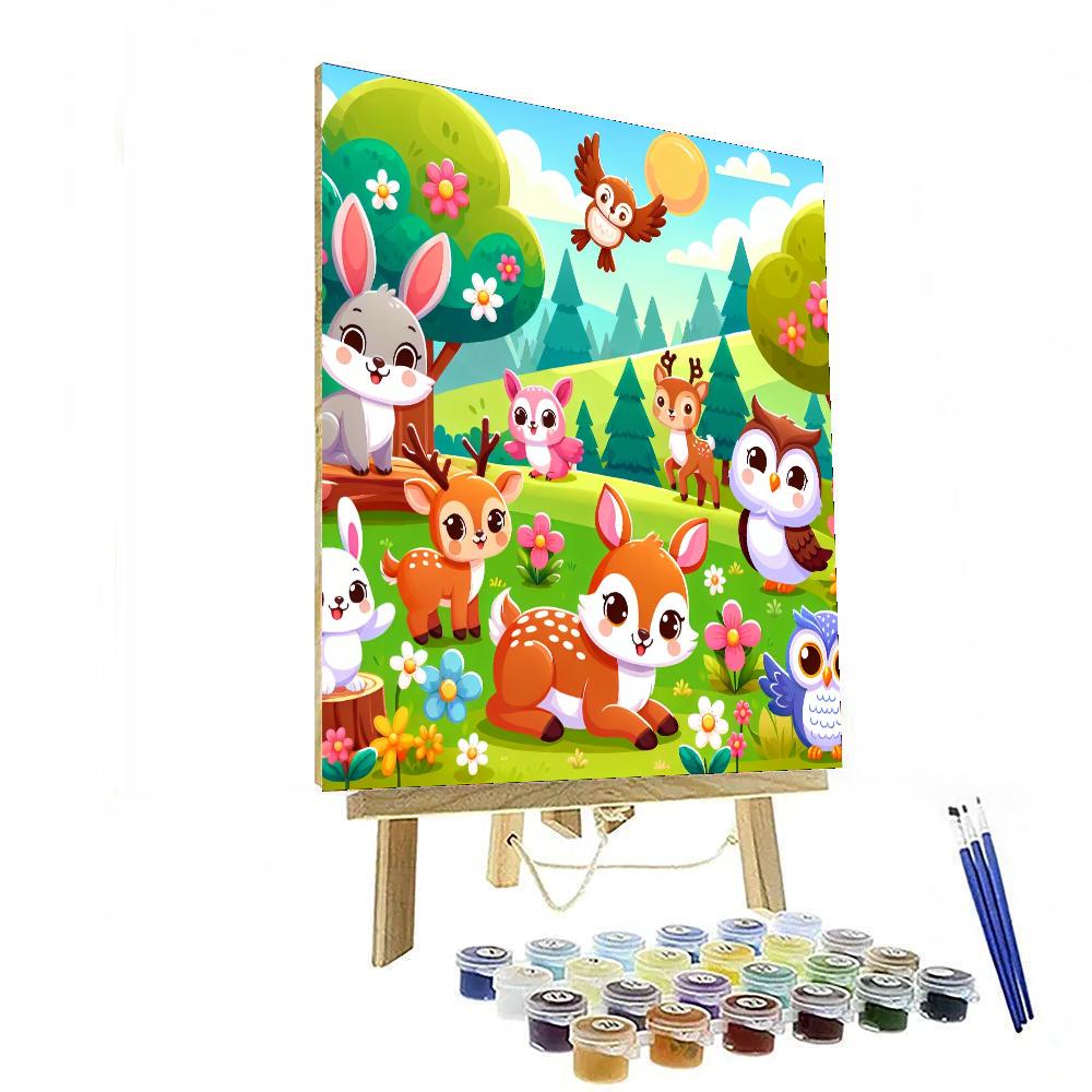 Adventure With Forest Friends Paint By Numbers Art