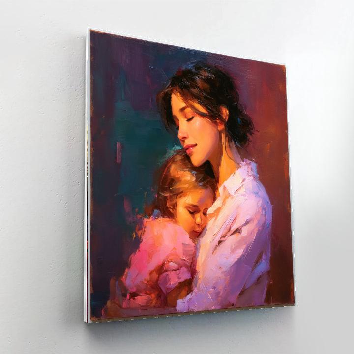 A Mother's Gentle Embrace Painting Number Kit