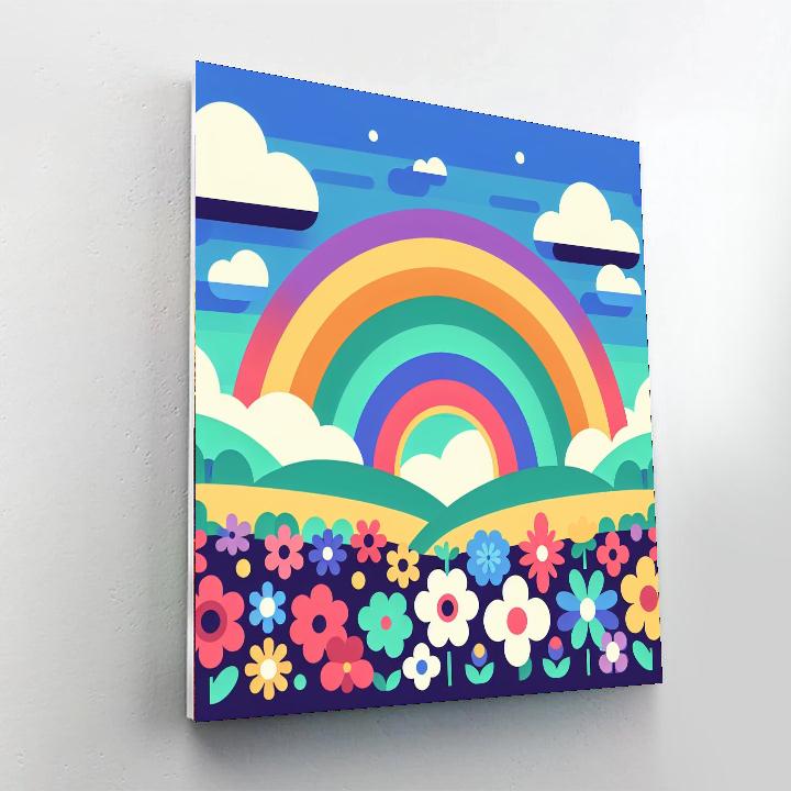 Rainbow Land Paint By Numbers Art