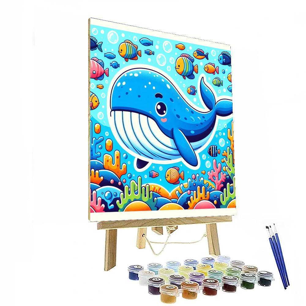 Gigantic Blue Whale Adventure Paint By Number