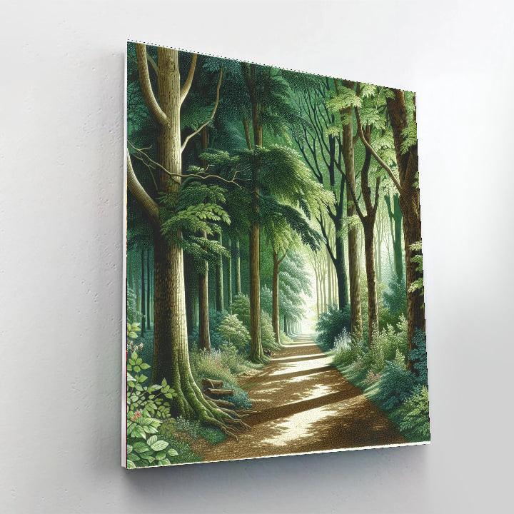 Secluded Woodland Pathway DIY Paint By Numbers