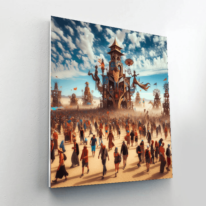 Burning Man Number Painting