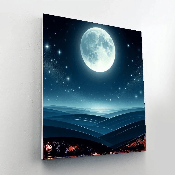 Dazzling Starry Night Numbered Painting Kits