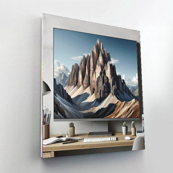 Dramatic Mountain Peak Painting Number Kit