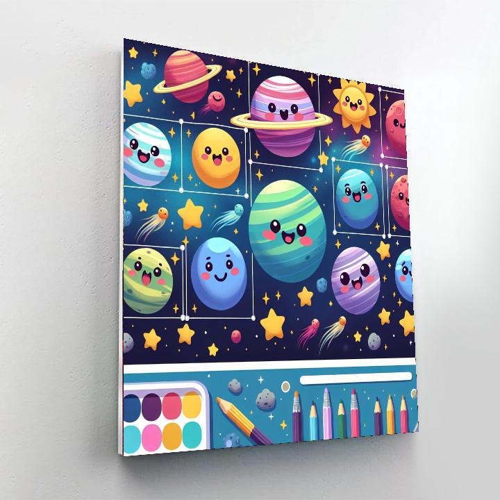 Giggling Galaxy Party Painting By Numbers Kit