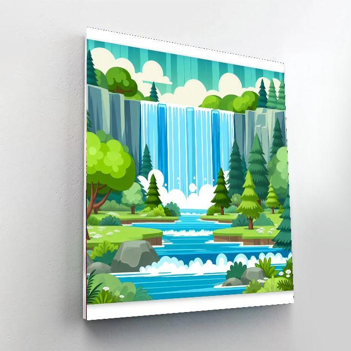 Whimsical Waterfall Wonders Paint By Numbers