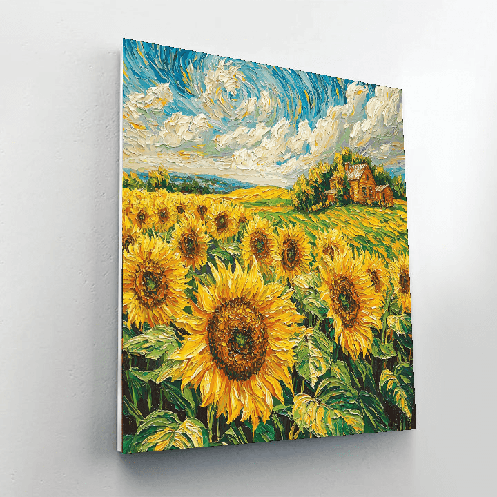 Vincent Van Gogh Inspired Sunlit Fields  Paint By Color