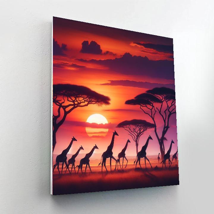 Sunset Savannah Soiree Painting By Numbers Kit