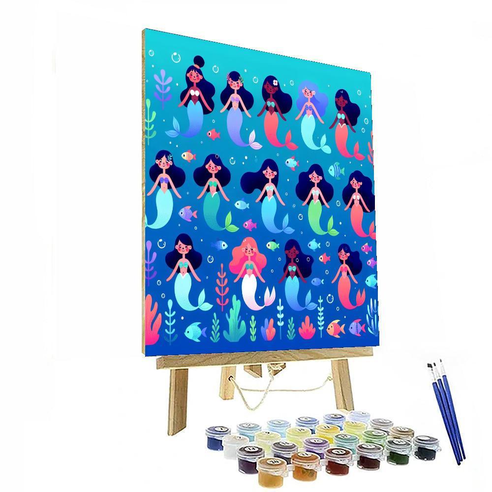 Ocean Mermaid Fantasy Paint By Numbers Art