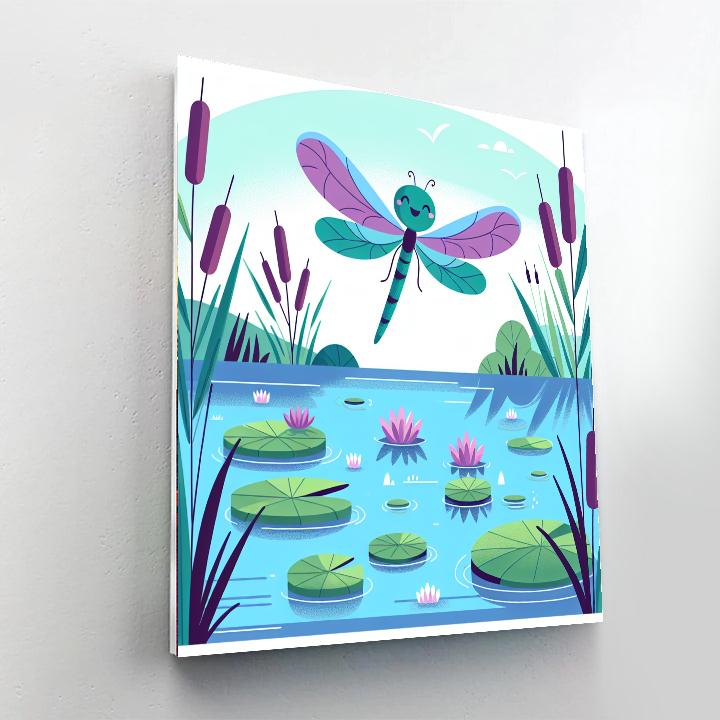 Dragonfly's Pond Adventure Painting By Numbers Kit