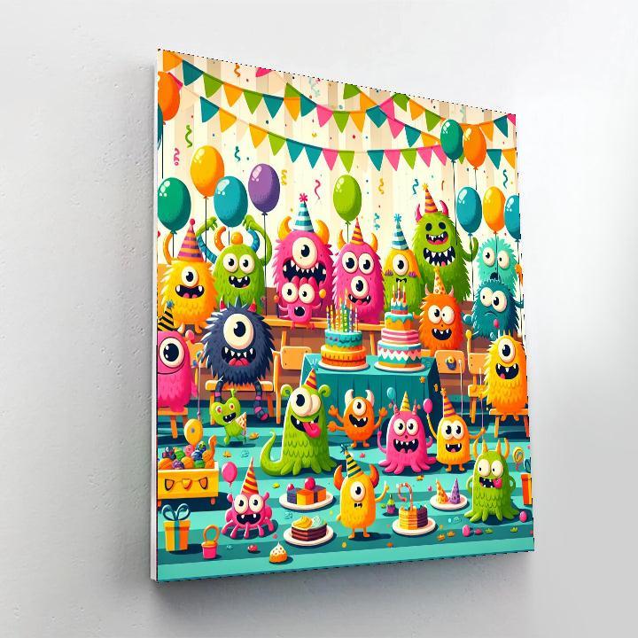 Silly Monster Bash Number Painting