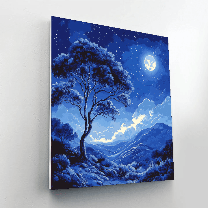 Henri Rousseau Inspired Lunar Dreamscape  Numbered Painting Kits