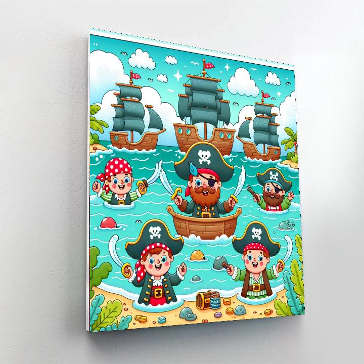 Exciting Pirate Lagoon Painting Number Kit