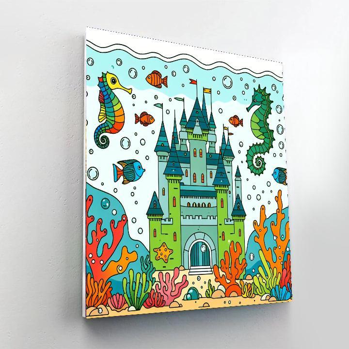 Underwater Castles DIY Paint By Numbers