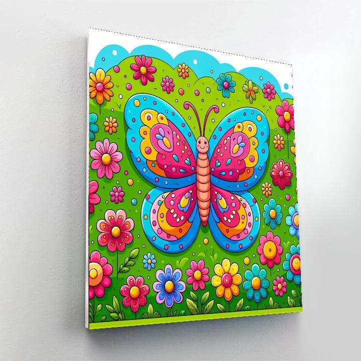 Colorful Butterfly Paint By Numbers Art