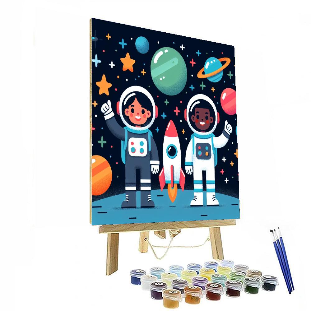 Space Astronaut Adventure Paint By Numbers