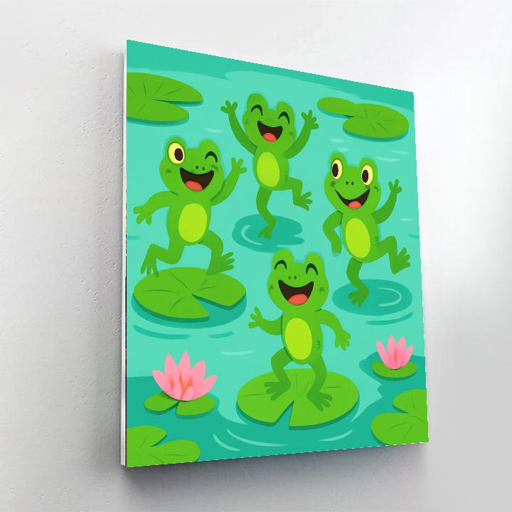 Dancing Frogs Painting By Numbers Kit