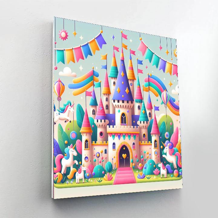 Magical Castle Festivities Paint By Numbers Art