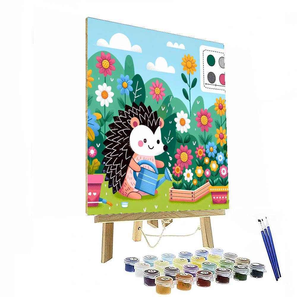 Gardener's Assistant Hedgehog Number Painting
