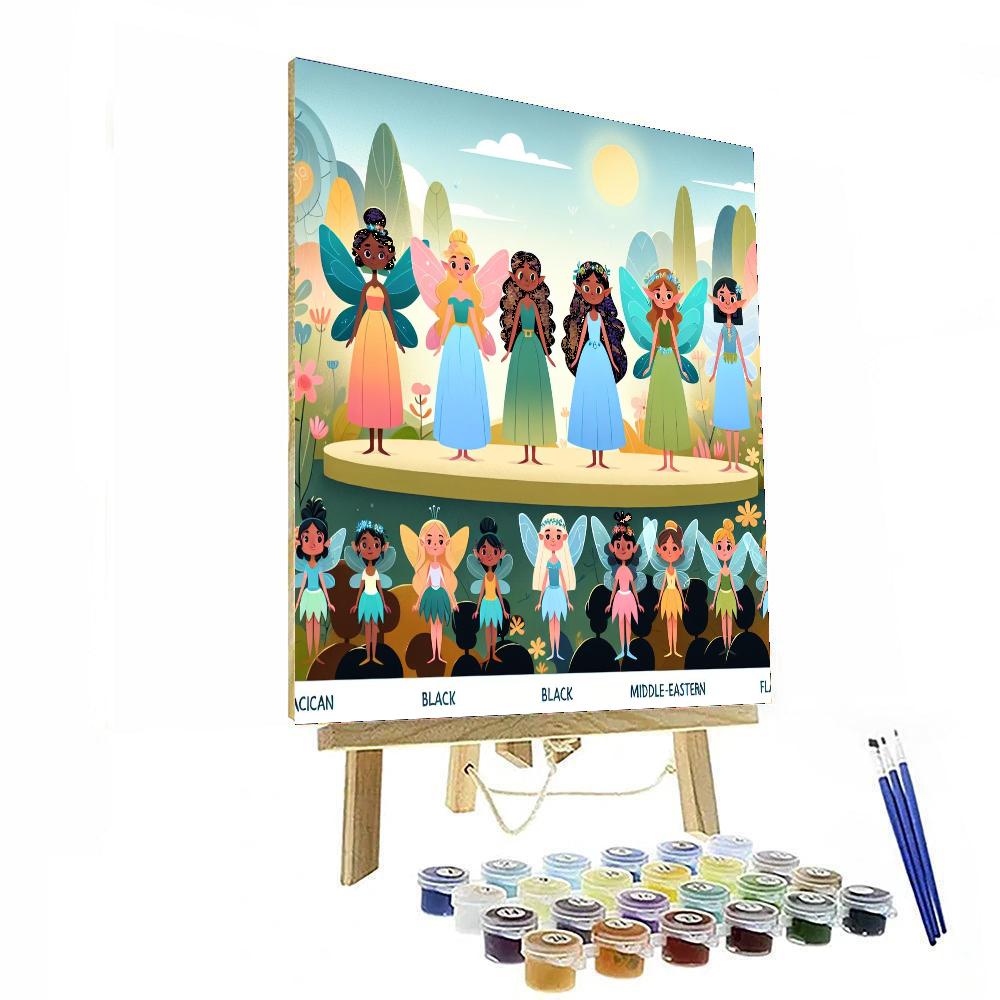 Vibrant Fairy Wonderland Paint By Numbers Art