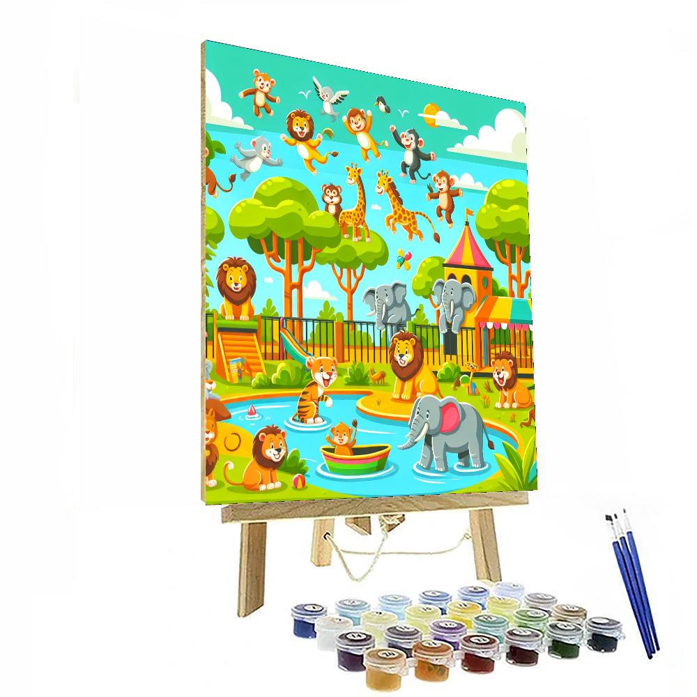 Lively Zoo Adventure DIY Paint By Numbers