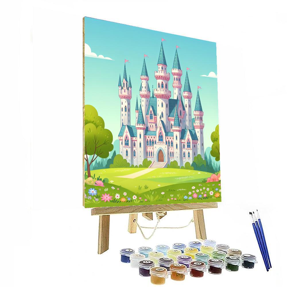Fairytale Princess Castle Paint By Numbers Art