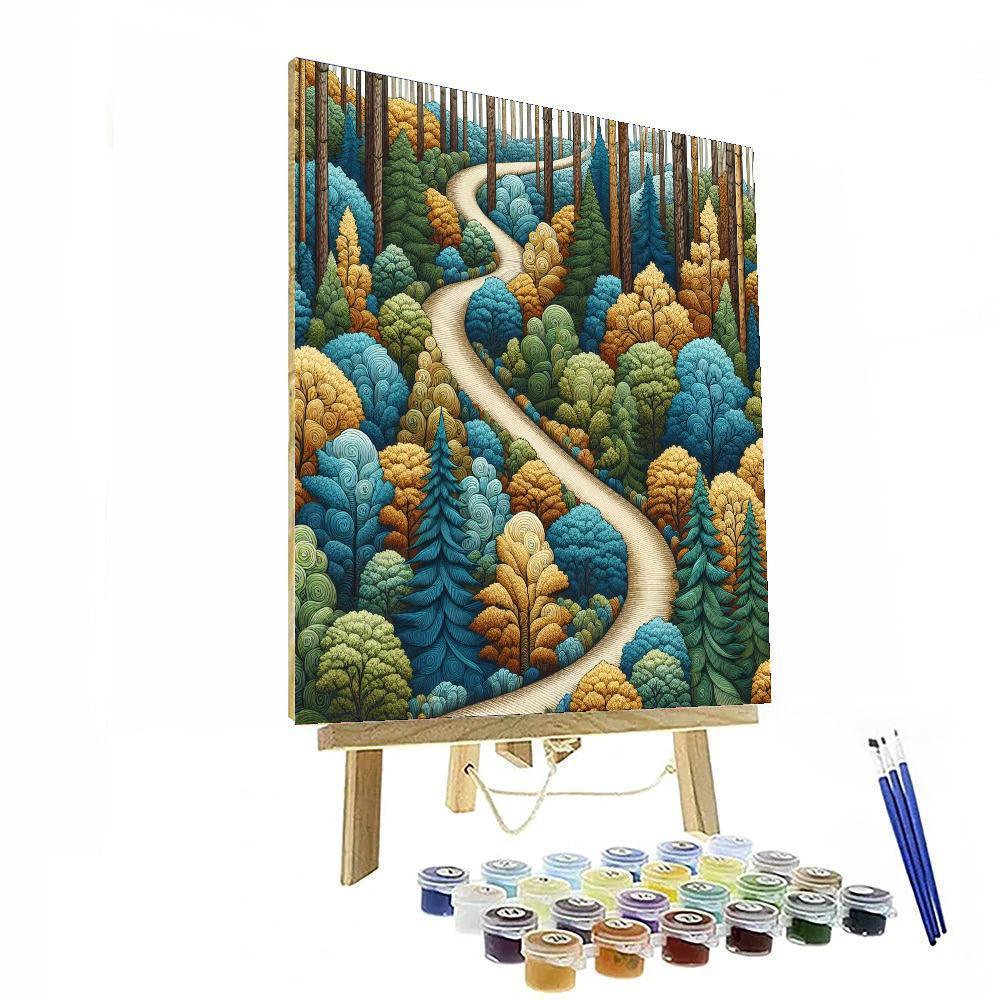 Inspiring Forest Pathway Paint By Numbers Art