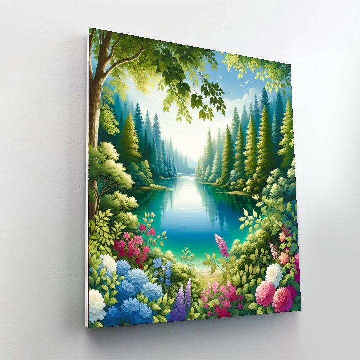 Serene Lake Escape Paint By Numbers