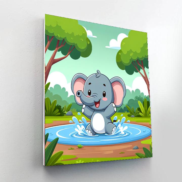 Joyful Elephant Adventure Paint By Numbers