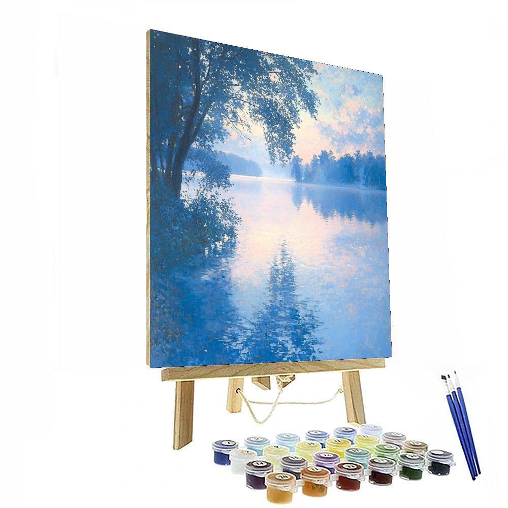 John Singer Sargent Inspired Luminous Lake  Number Painting