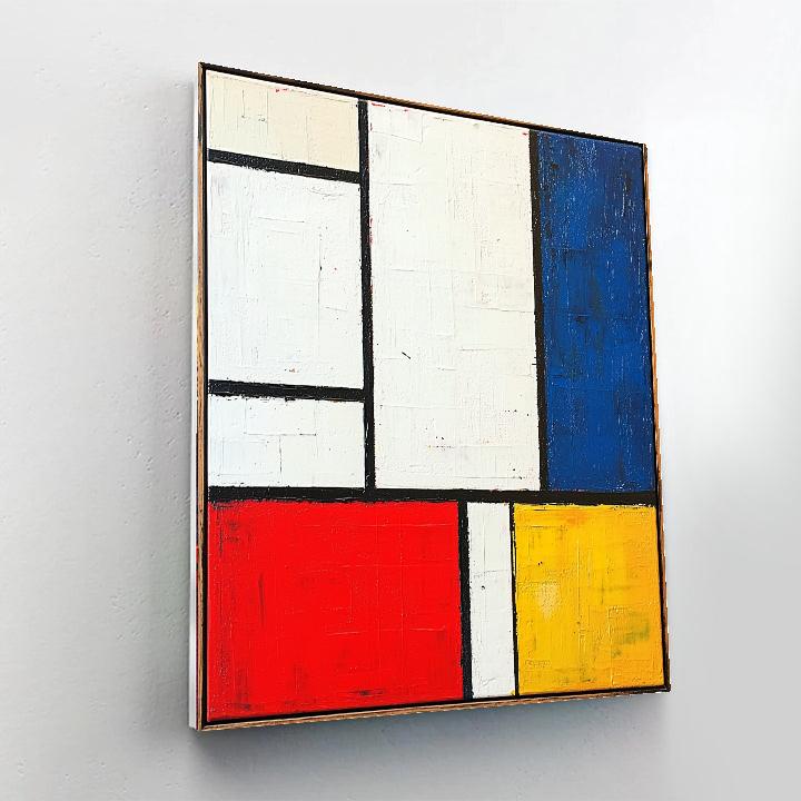 Piet Mondrian Inspired Abstract Symmetry  Paint By Number
