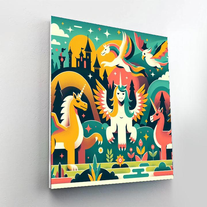 Mythical Menagerie Paint By Numbers Art