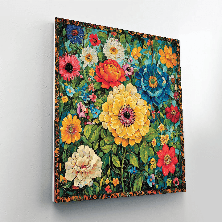 Frida Kahlo Inspired Frida's Floral Fantasy  Paint By Numbers Art