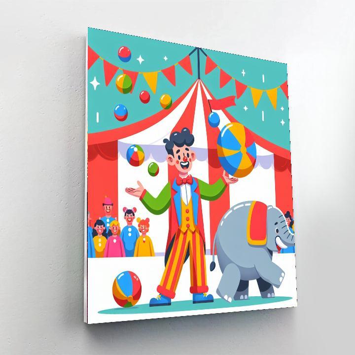 Silly Circus Fun Painting Number Kit