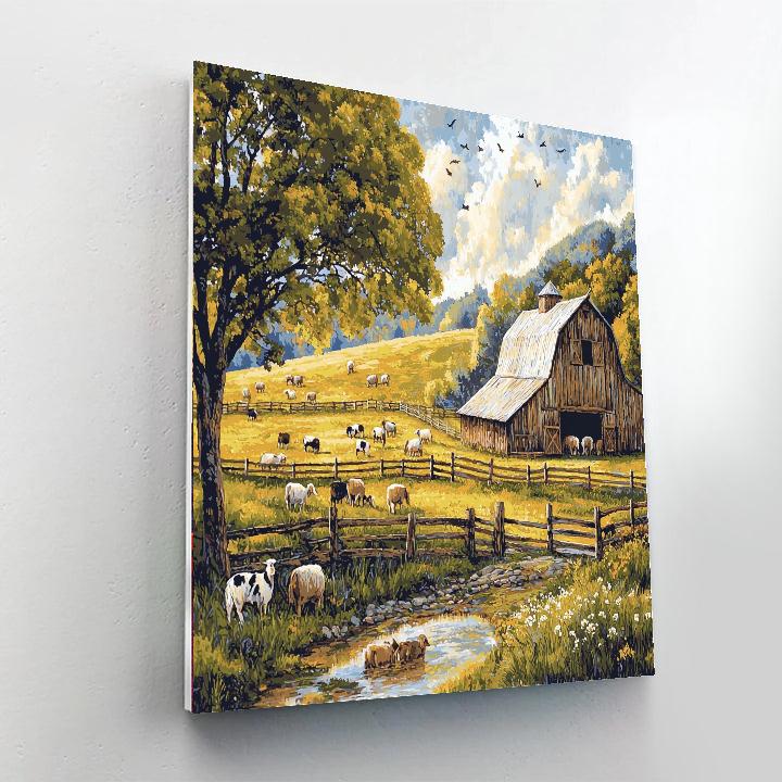 Winslow Homer Inspired Pastoral Farmyard Delight  Paint By Numbers