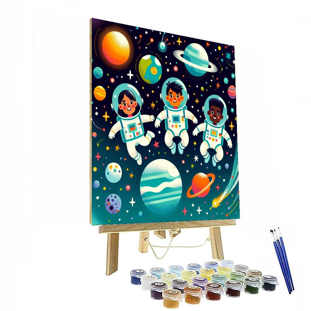 Joyful Journey To Space Paint By Numbers Art
