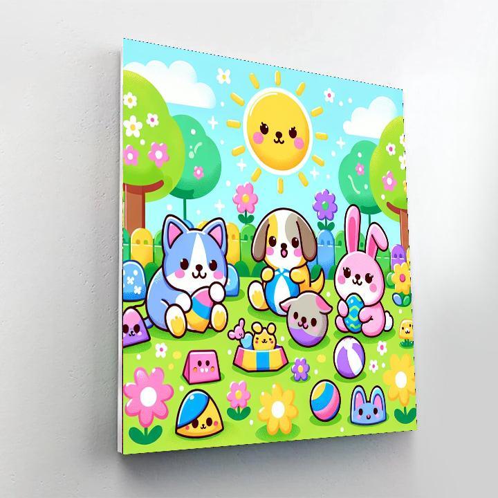 Joyful Pet Playdate Numbered Painting Kits