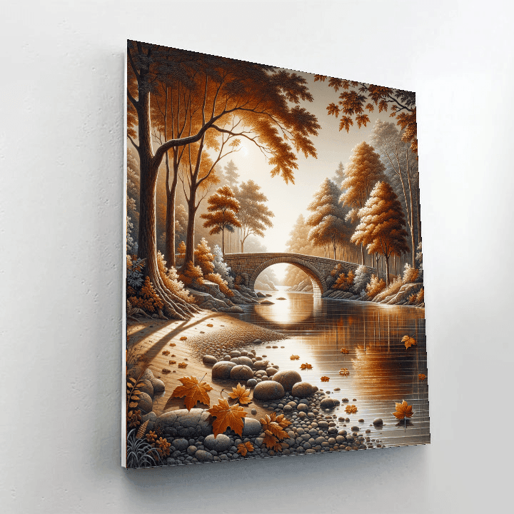 Timeless Bridge In Autumn Paint By Numbers