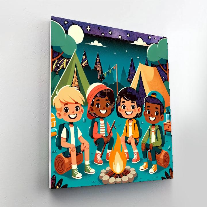 Happy Campers Adventure Paint By Numbers Art