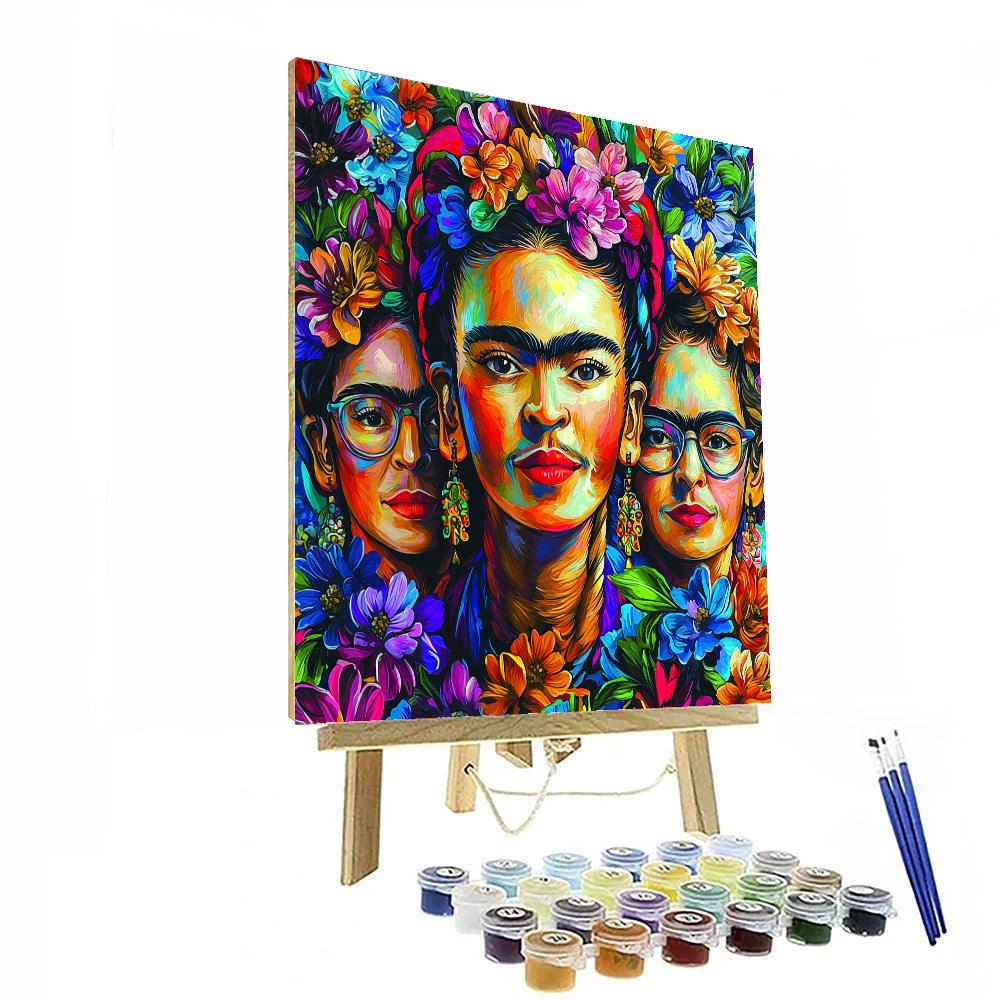 Frida Kahlo Inspired Frida's Fiesta Of Friends  Paint By Numbers Kits