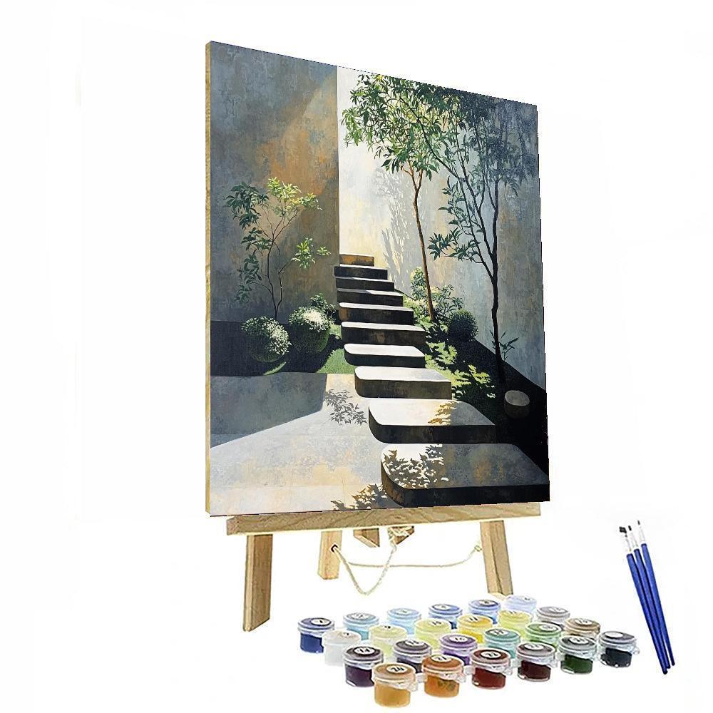Isamu Noguchi Inspired Contemporary Zen Garden  Paint By Numbers