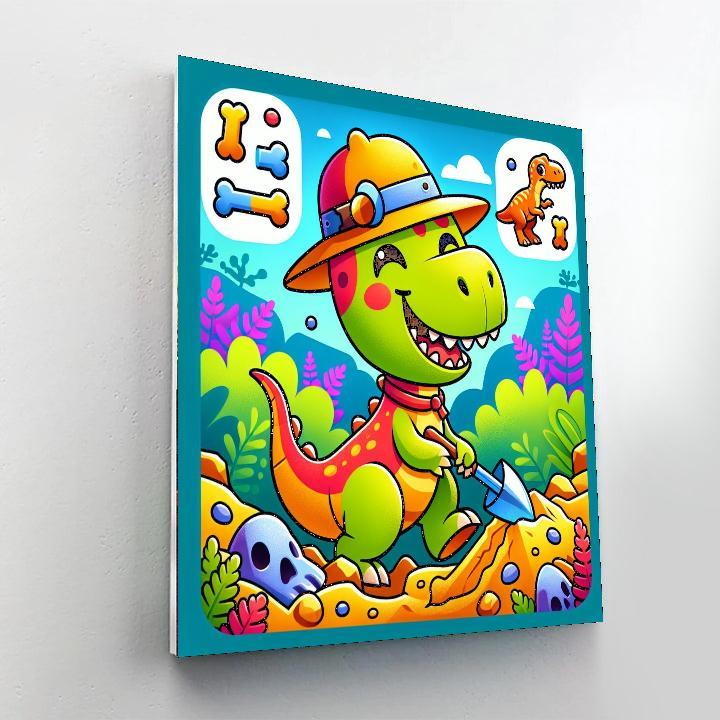 Dino Excavators Paint By Numbers Art