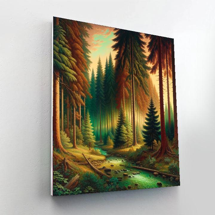 Rustic Woodland Escape Paint By Color