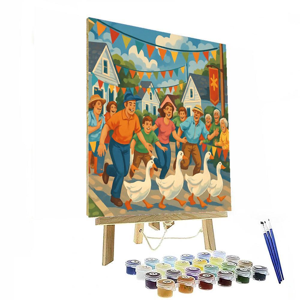 Running Of The Geese DIY Paint By Numbers