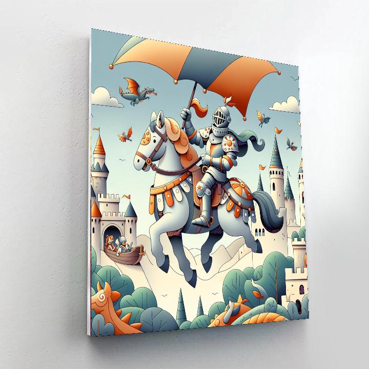 Merry Medieval Knight Adventure Paint By Numbers Art
