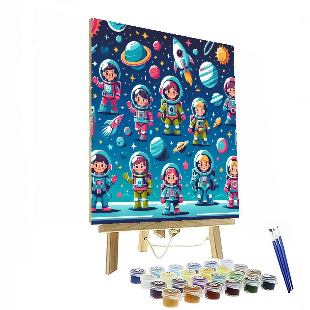 Galactic Rescue Adventure Paint By Numbers Art