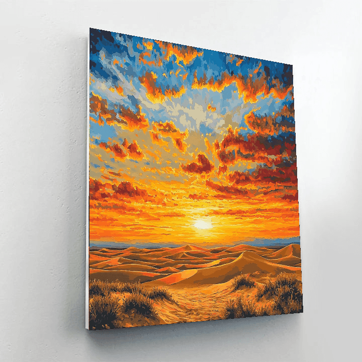 Georgia O'Keeffe Inspired Captivating Desert Sunset  Paint By Number